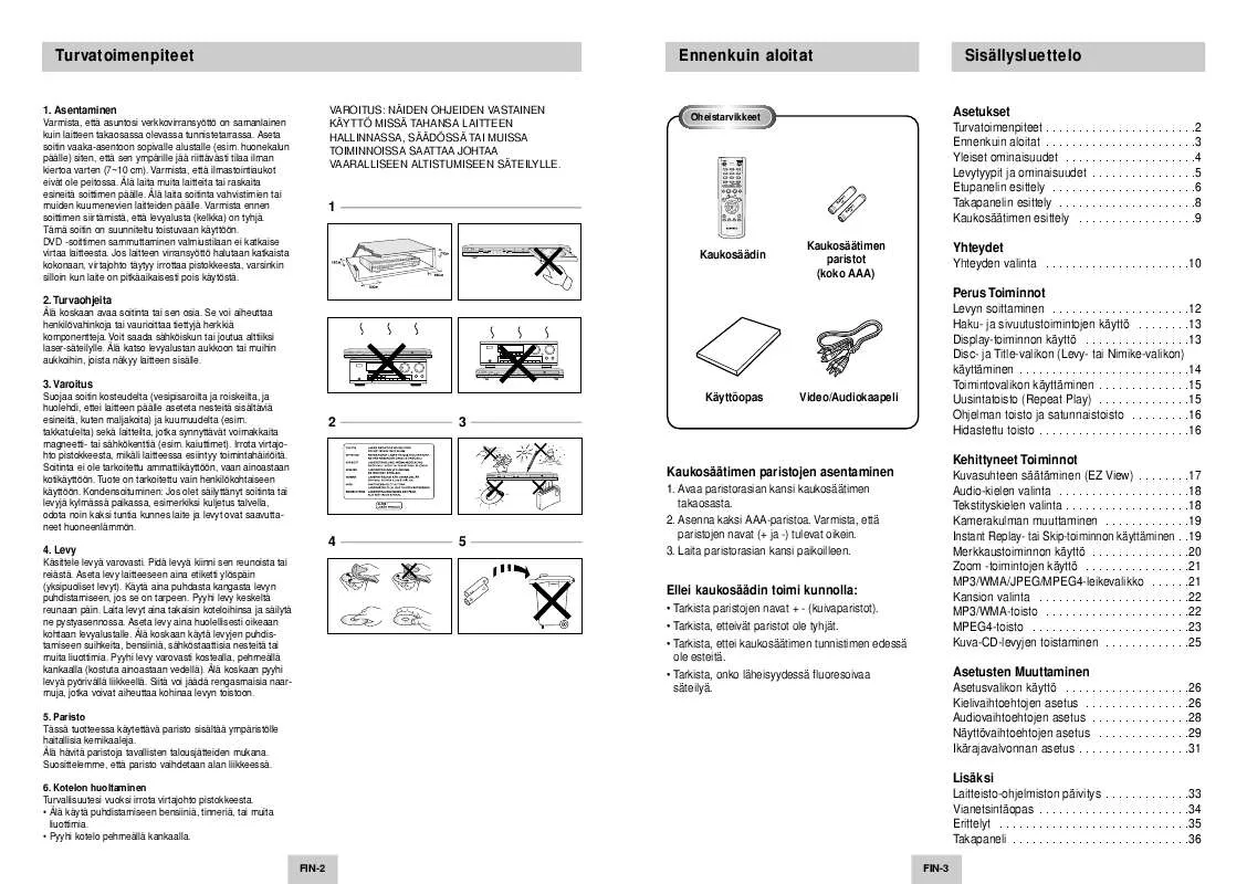 Mode d'emploi SAMSUNG DVD-P244