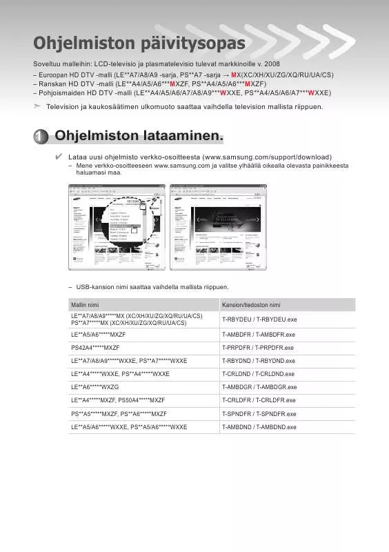 Mode d'emploi SAMSUNG LE26A466C2M