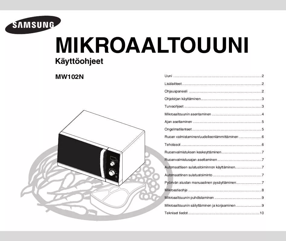 Mode d'emploi SAMSUNG MW102N