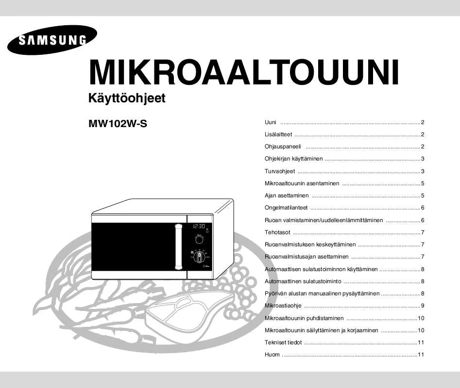 Mode d'emploi SAMSUNG MW102W-S