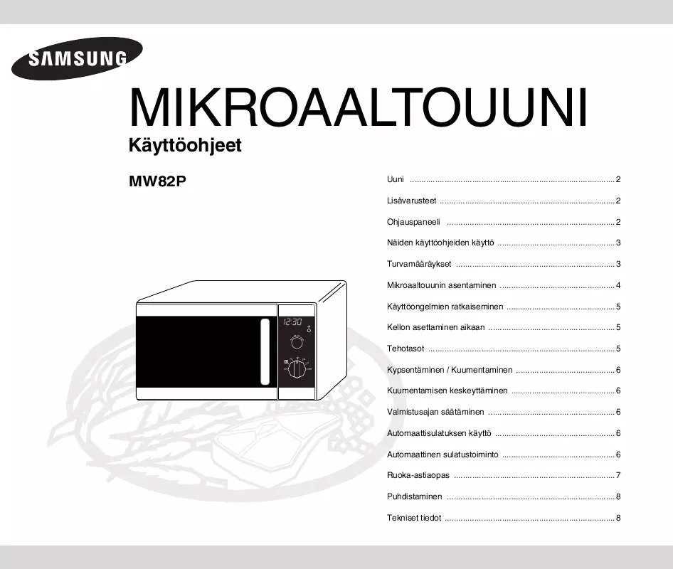 Mode d'emploi SAMSUNG MW82P-S