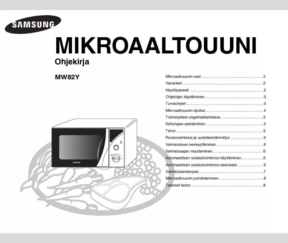 Mode d'emploi SAMSUNG MW82Y