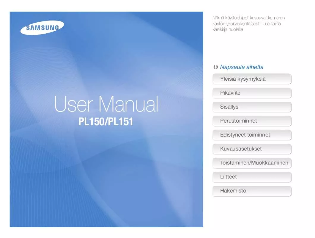 Mode d'emploi SAMSUNG PL150