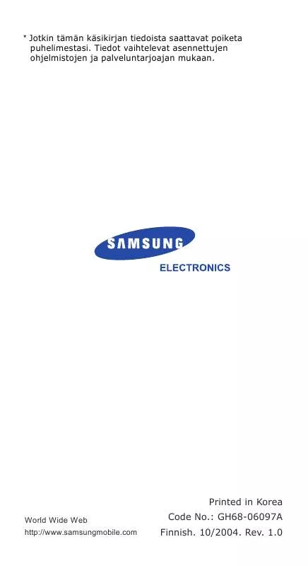 Mode d'emploi SAMSUNG SGH-E330