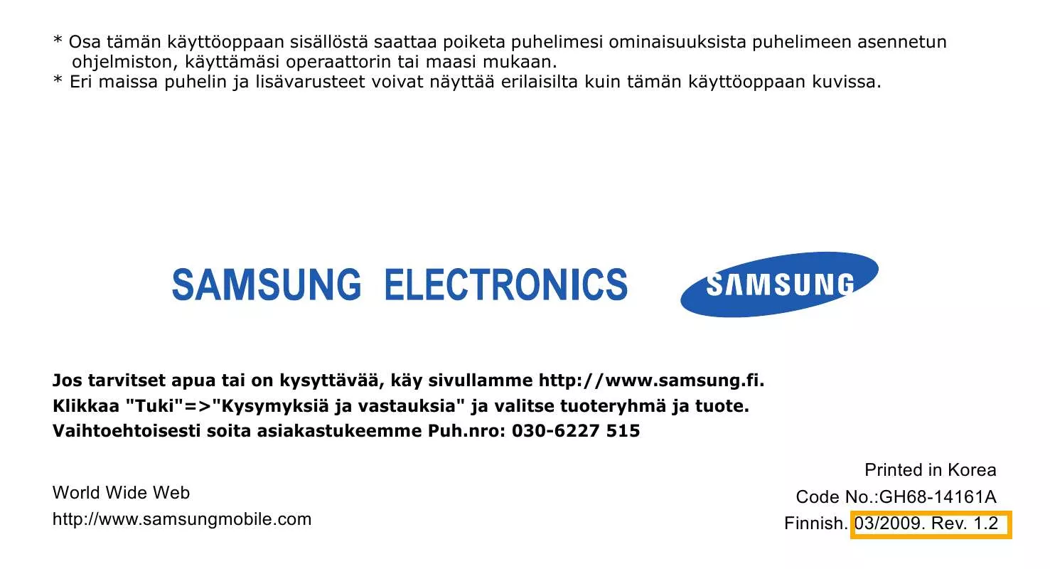 Mode d'emploi SAMSUNG SGH-U600B