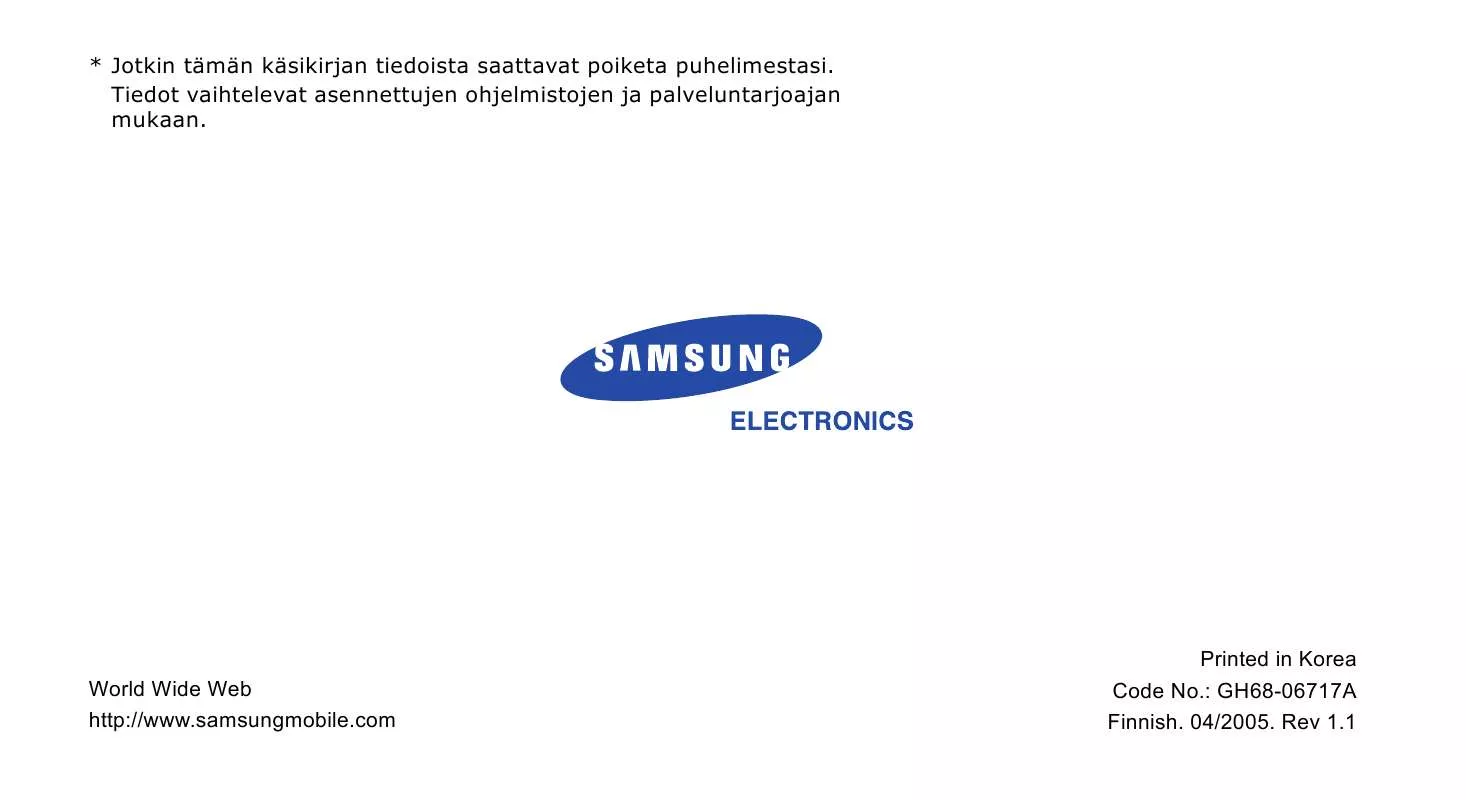 Mode d'emploi SAMSUNG SGH-X640