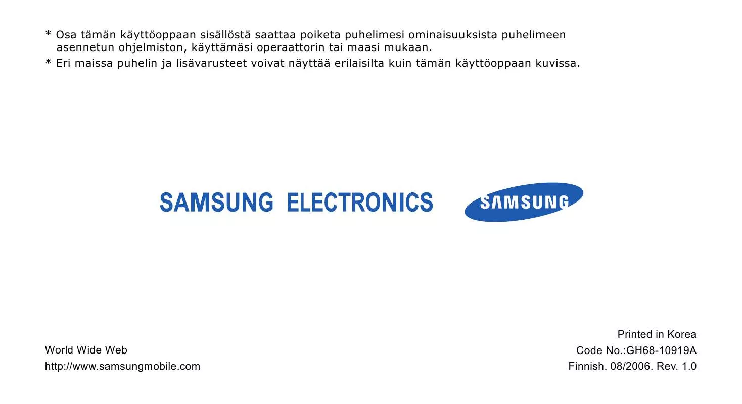 Mode d'emploi SAMSUNG SGH-X680