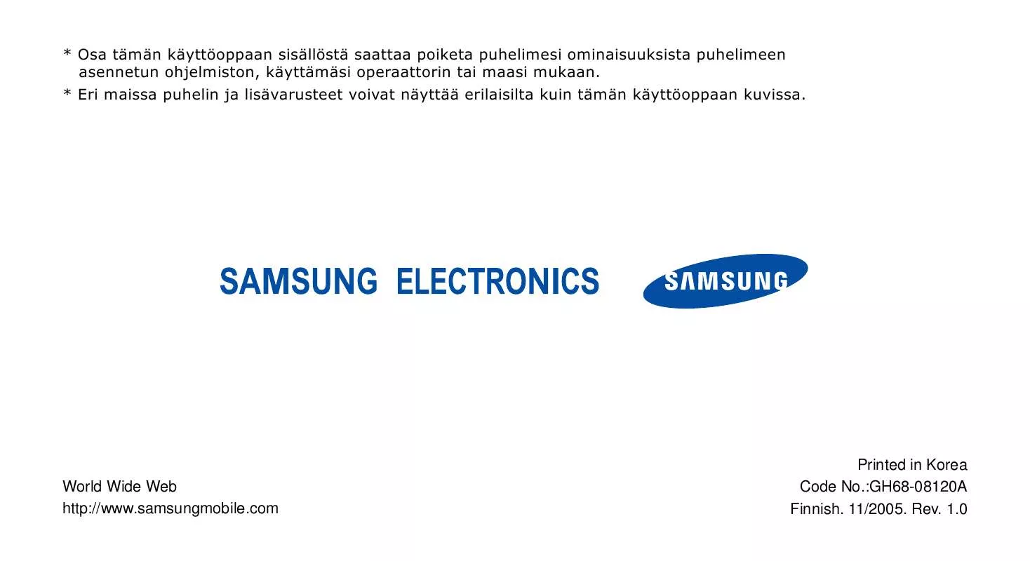 Mode d'emploi SAMSUNG SGH-X700