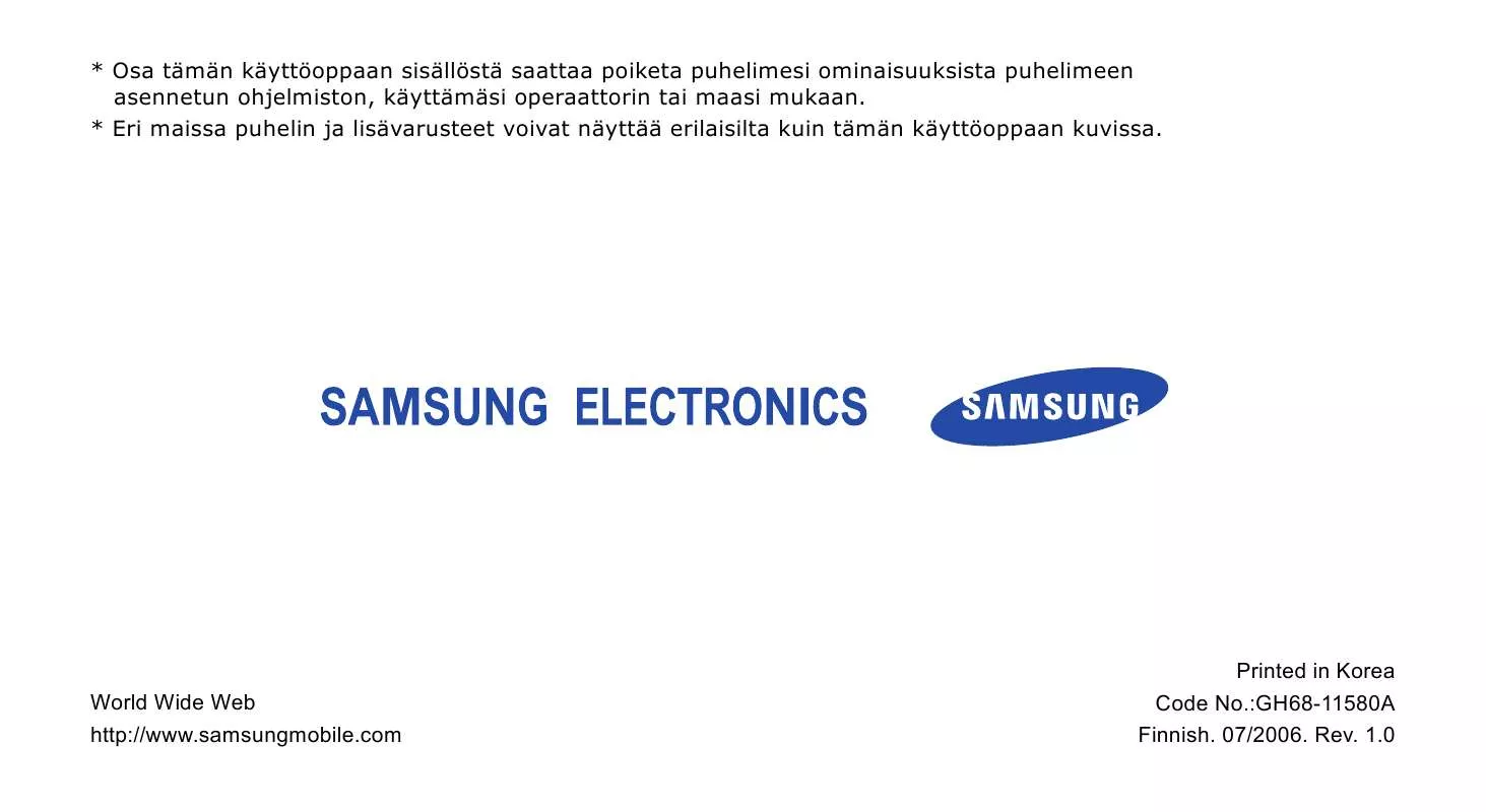 Mode d'emploi SAMSUNG SGH-X820