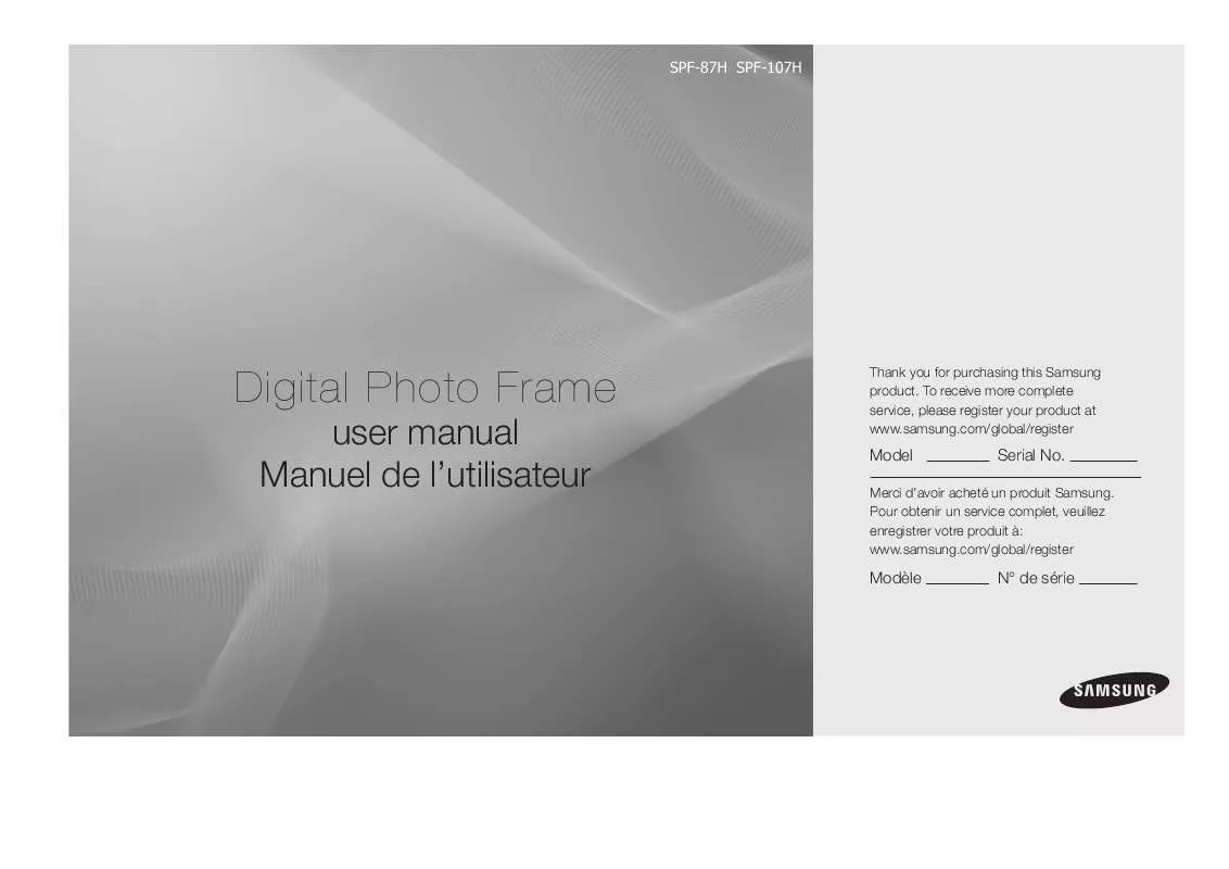 Mode d'emploi SAMSUNG SPF-107H