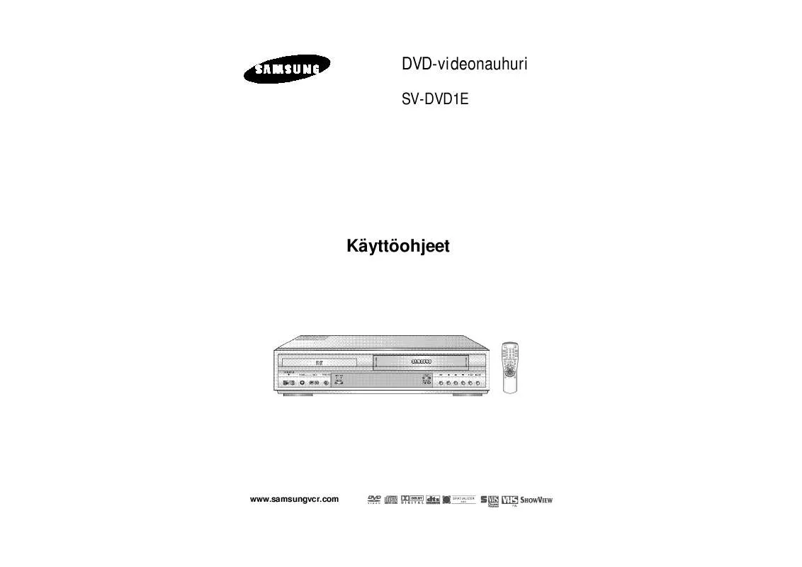 Mode d'emploi SAMSUNG SV-DVD1E/XEE