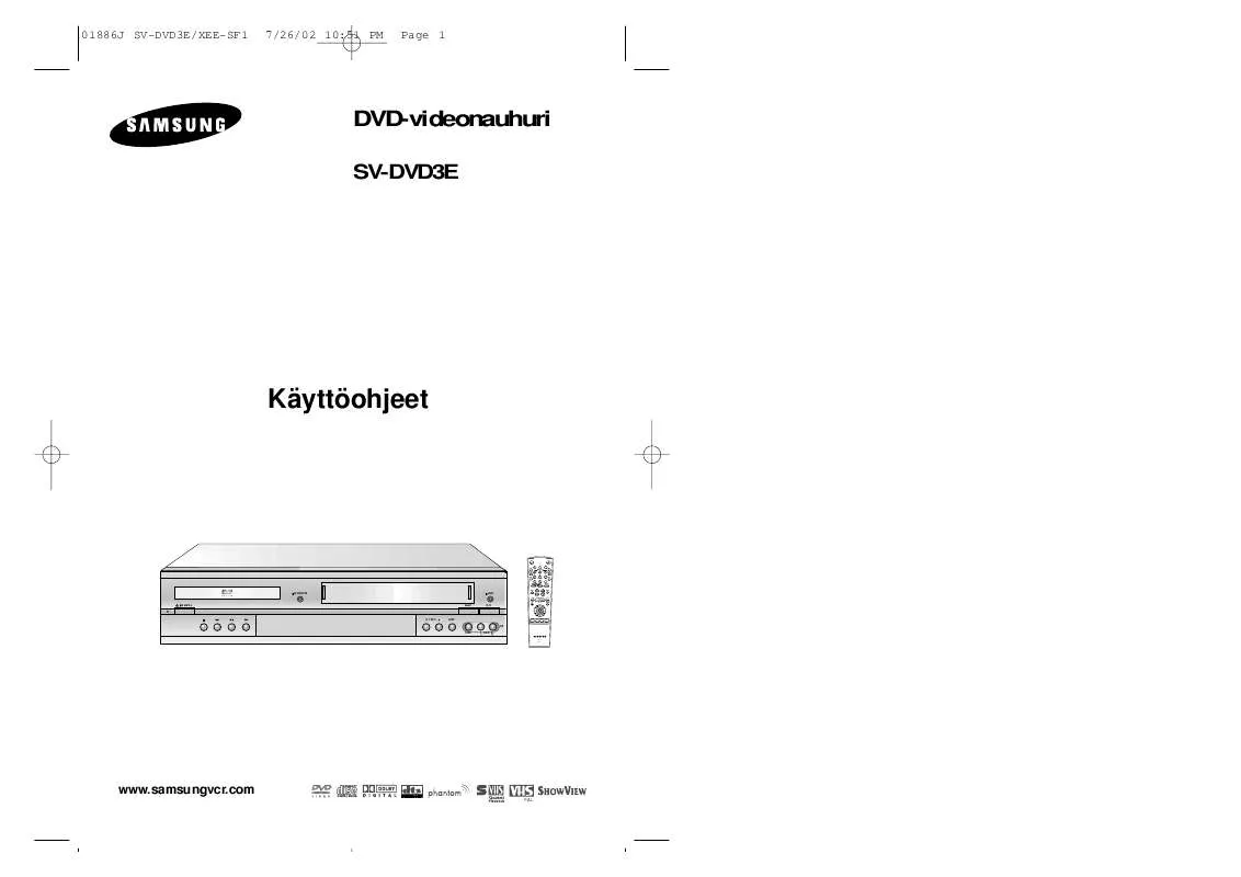 Mode d'emploi SAMSUNG SV-DVD3