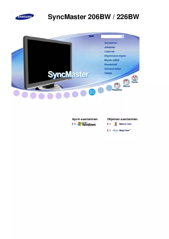 Mode d'emploi SAMSUNG SYNCMASTER 226BW