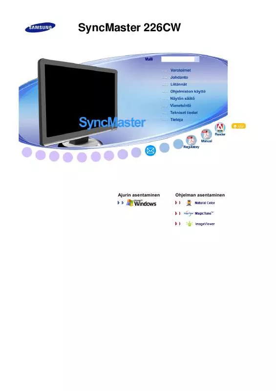 Mode d'emploi SAMSUNG SYNCMASTER 226CW