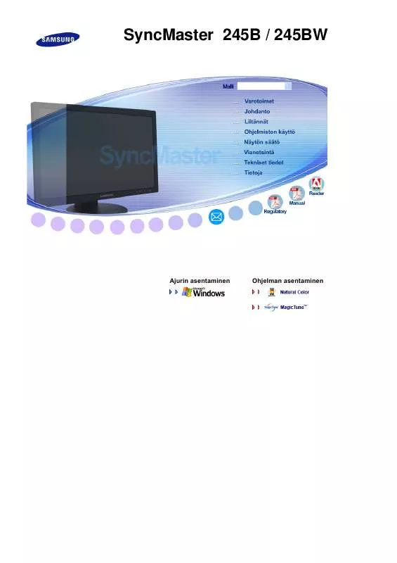 Mode d'emploi SAMSUNG SYNCMASTER 245B