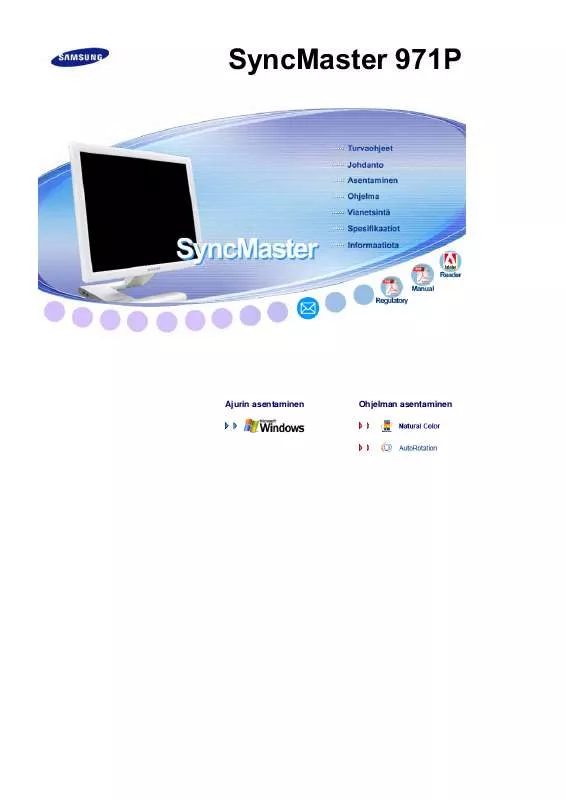 Mode d'emploi SAMSUNG SYNCMASTER 971P SVART