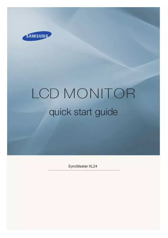 Mode d'emploi SAMSUNG SYNCMASTER XL24