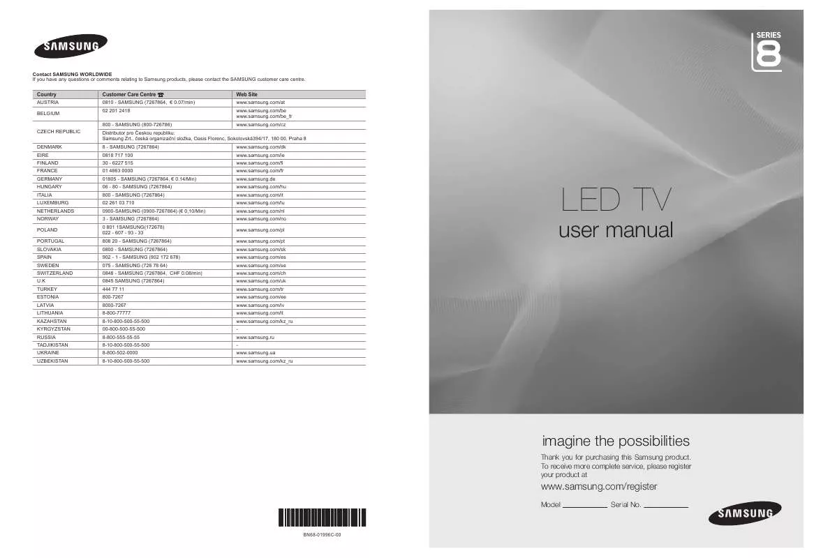 Mode d'emploi SAMSUNG UE-46B8050