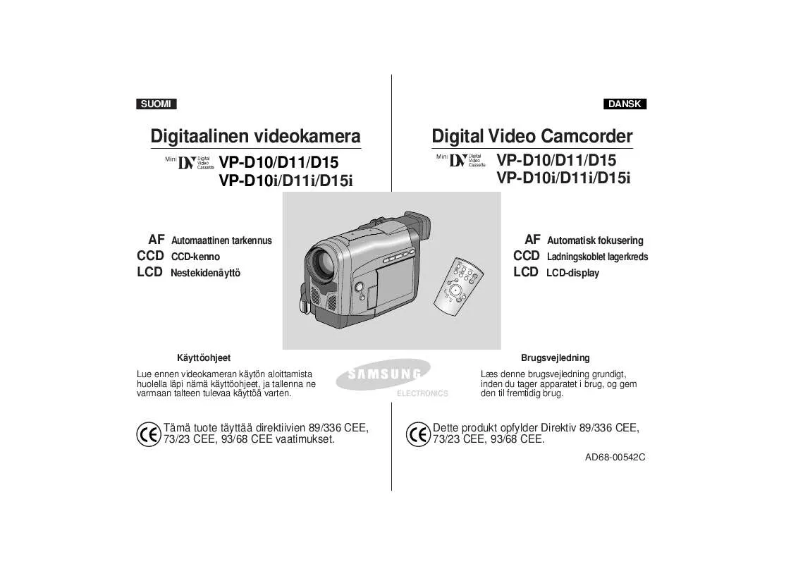 Mode d'emploi SAMSUNG VP-D10