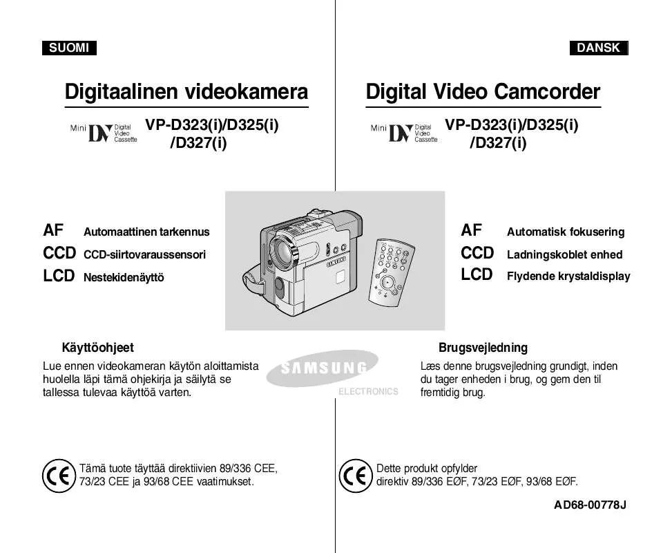 Mode d'emploi SAMSUNG VP-D323