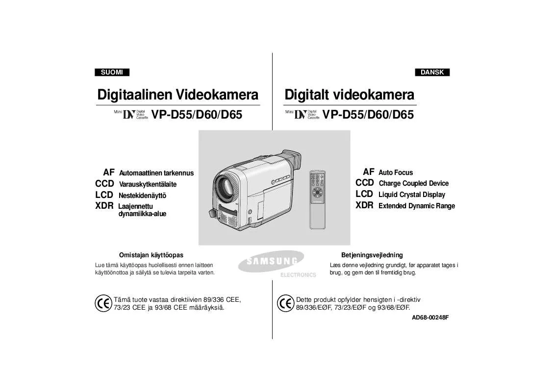 Mode d'emploi SAMSUNG VP-L610