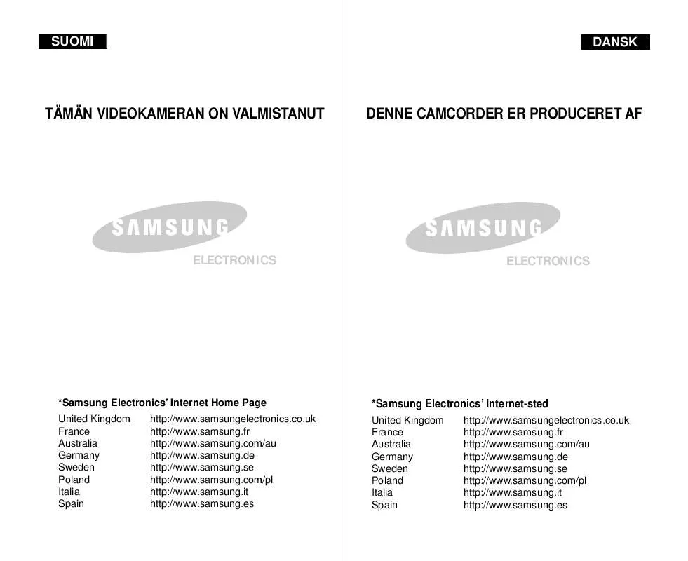 Mode d'emploi SAMSUNG VP-M102