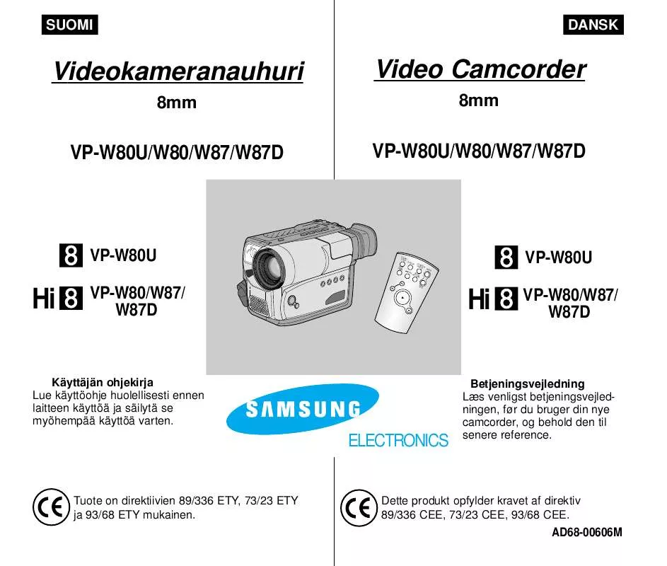 Mode d'emploi SAMSUNG VP-W80