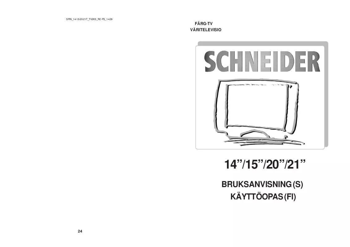 Mode d'emploi SCHNEIDER STV1427