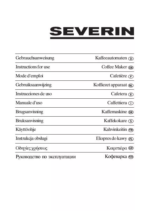 Mode d'emploi SEVERIN KA 4150