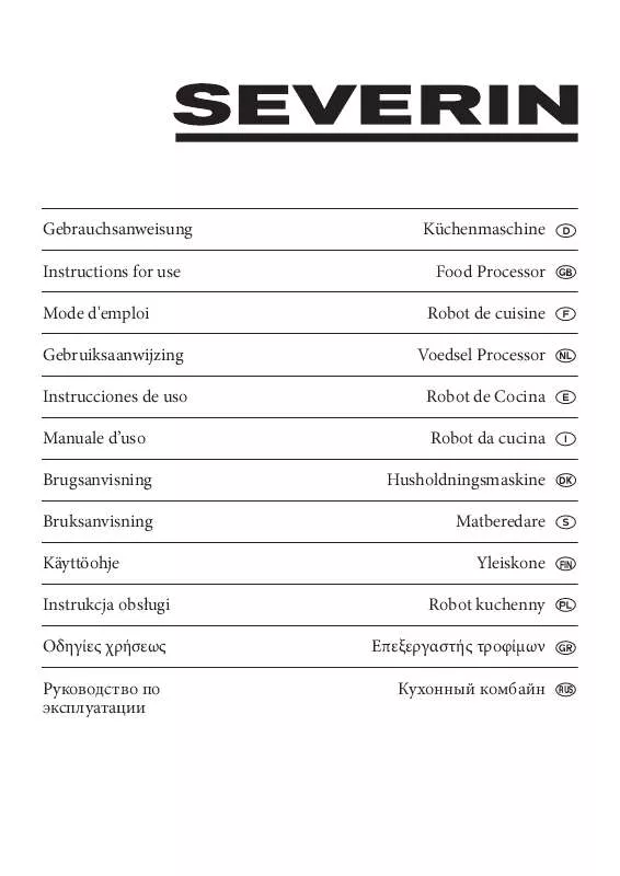 Mode d'emploi SEVERIN KM 3902