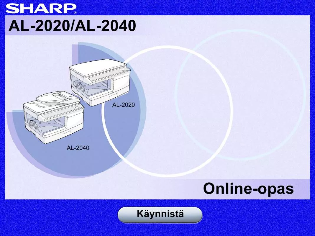 Mode d'emploi SHARP AL-2020