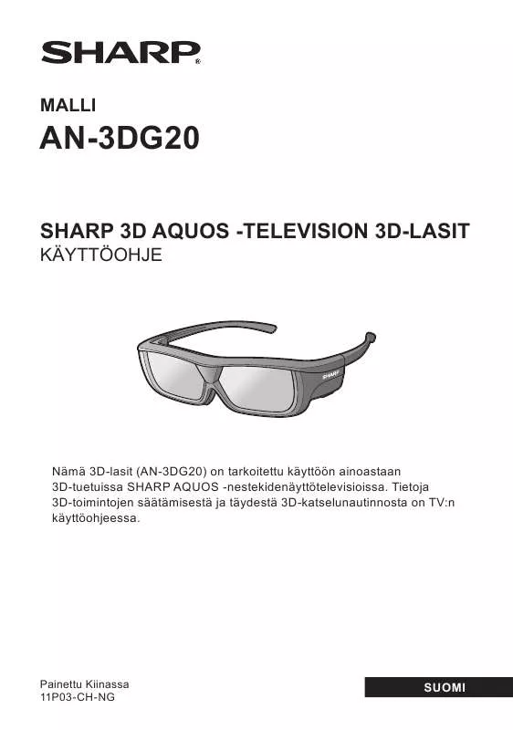 Mode d'emploi SHARP AN-3DG20