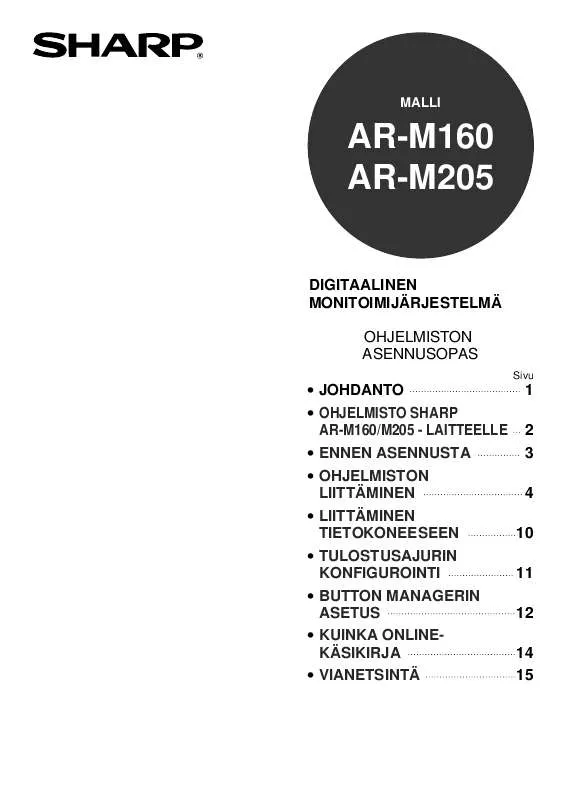 Mode d'emploi SHARP AR-M205