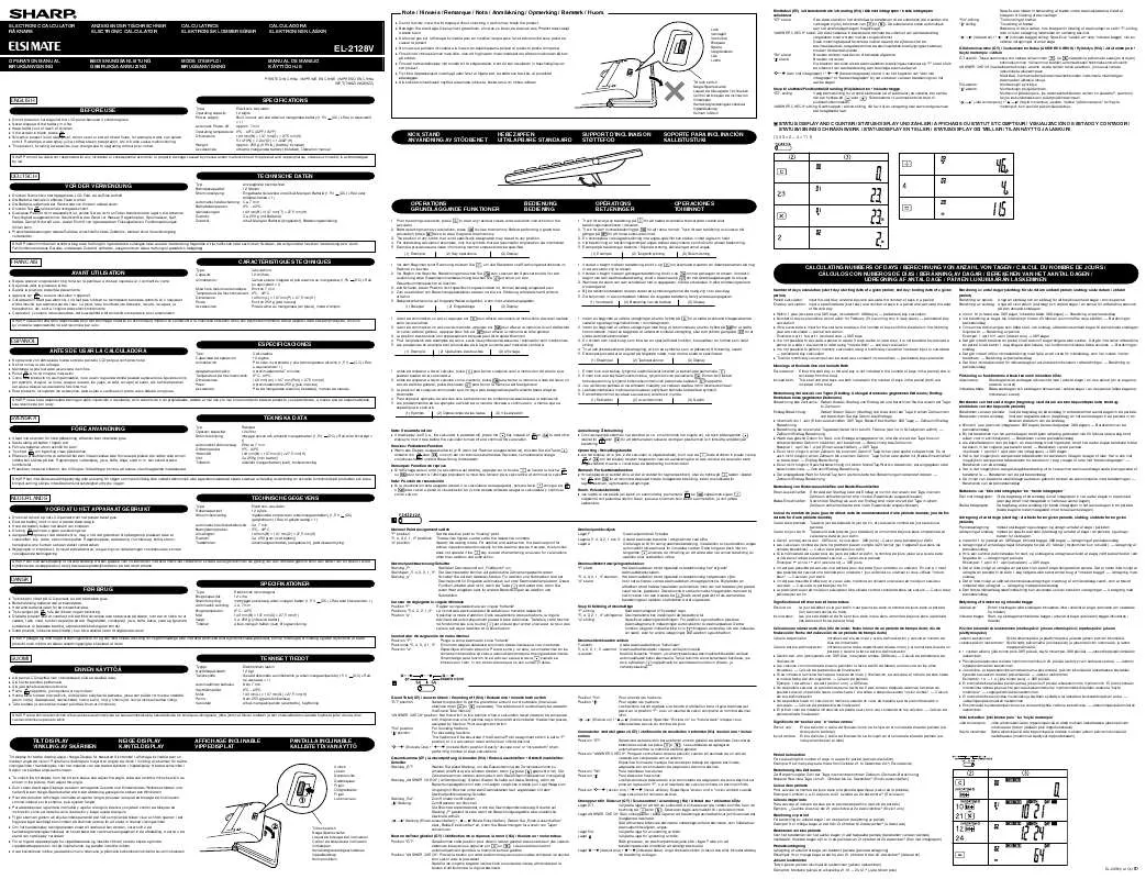 Mode d'emploi SHARP EL-2128V