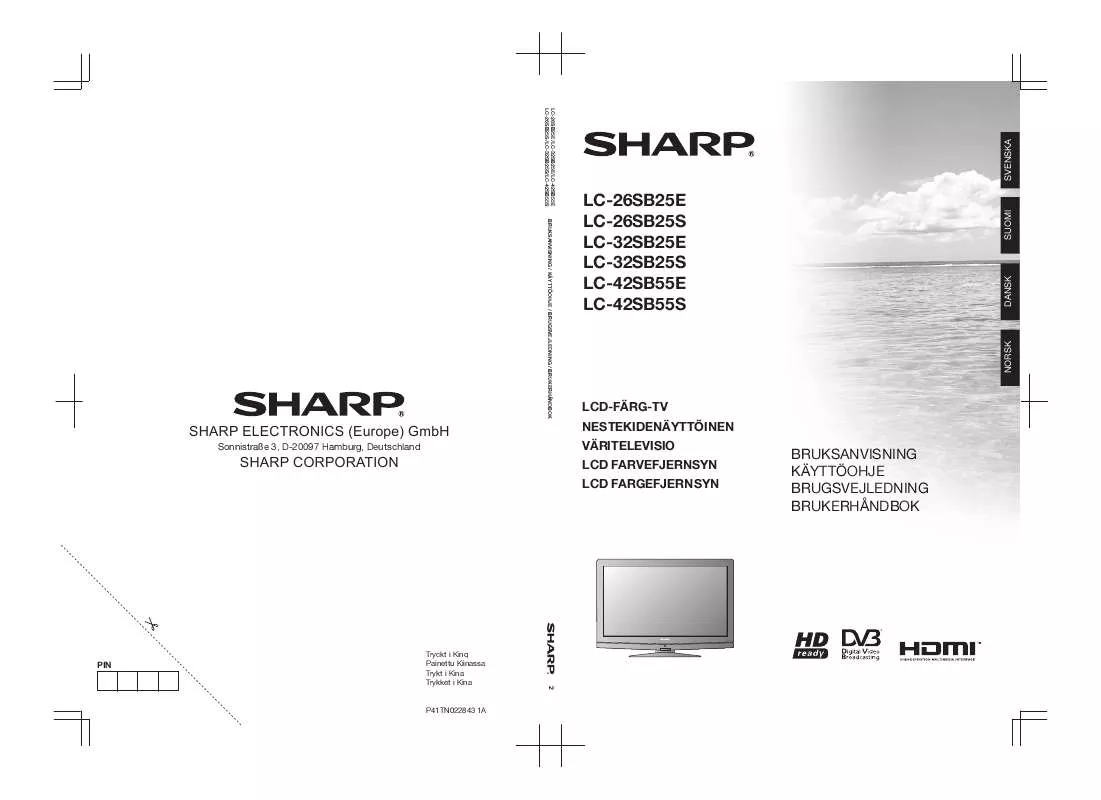 Mode d'emploi SHARP LC-26/32SB25E/S/42SB55E/S