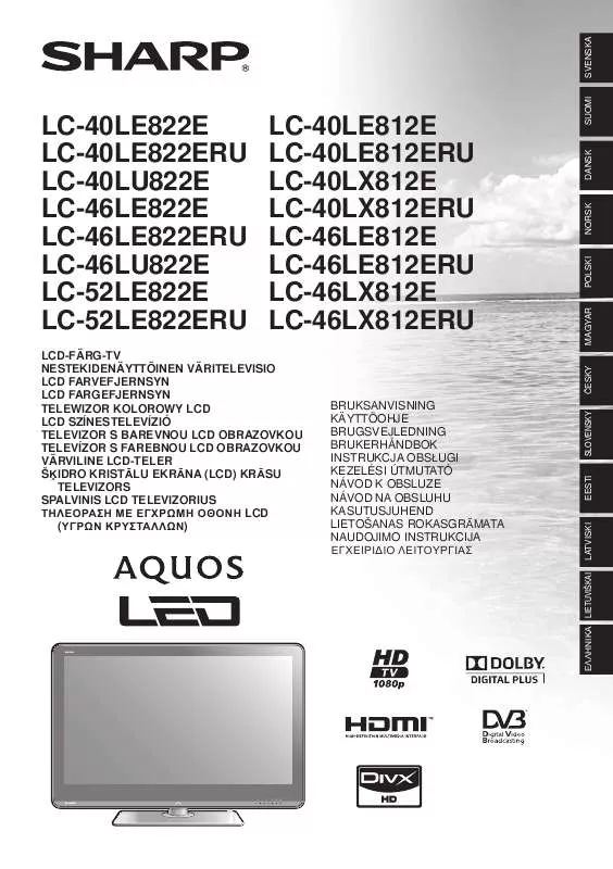 Mode d'emploi SHARP LC-LE812E