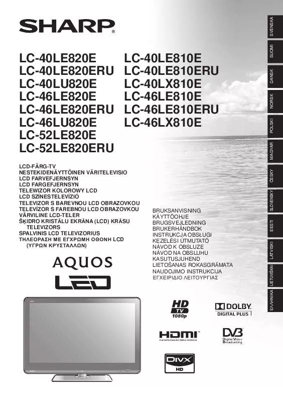 Mode d'emploi SHARP LC-LX81