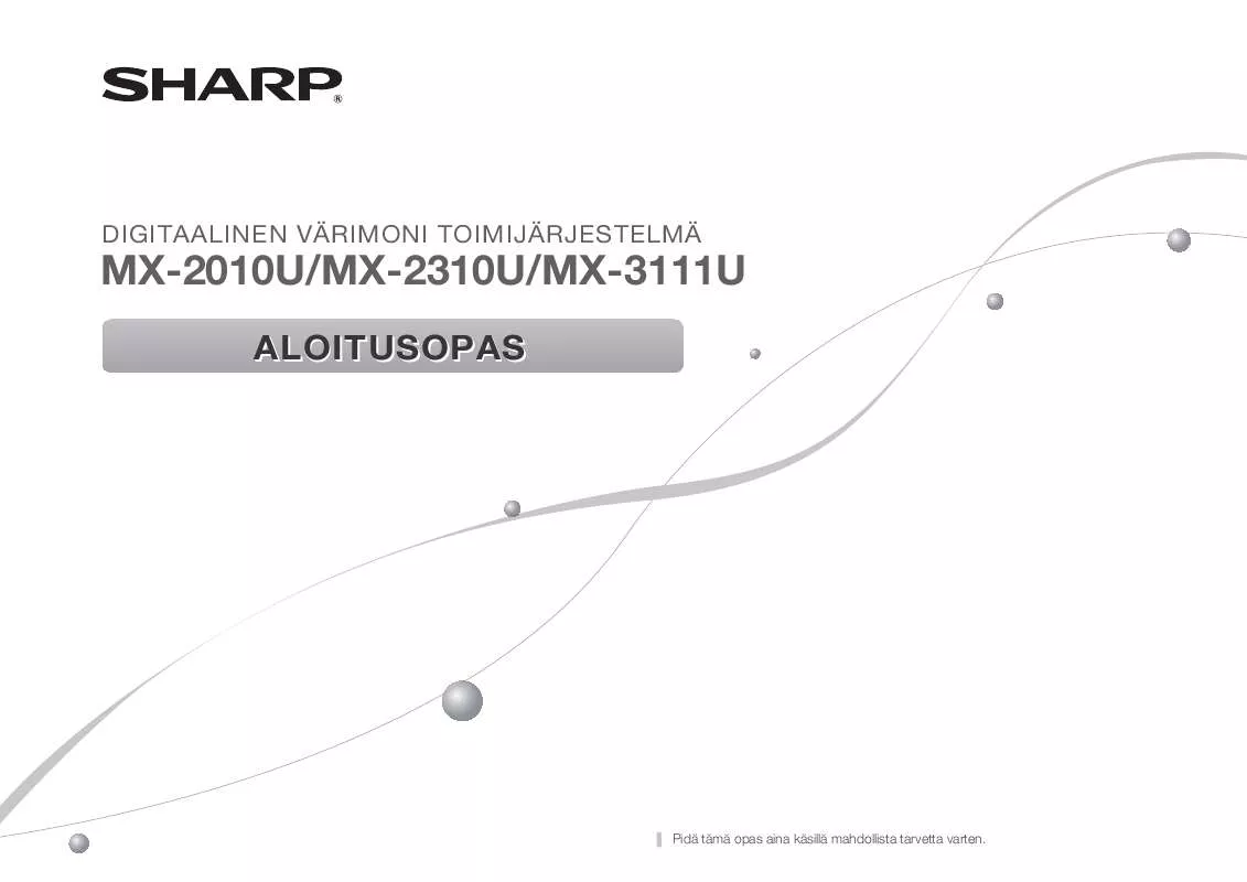 Mode d'emploi SHARP MX-3111U