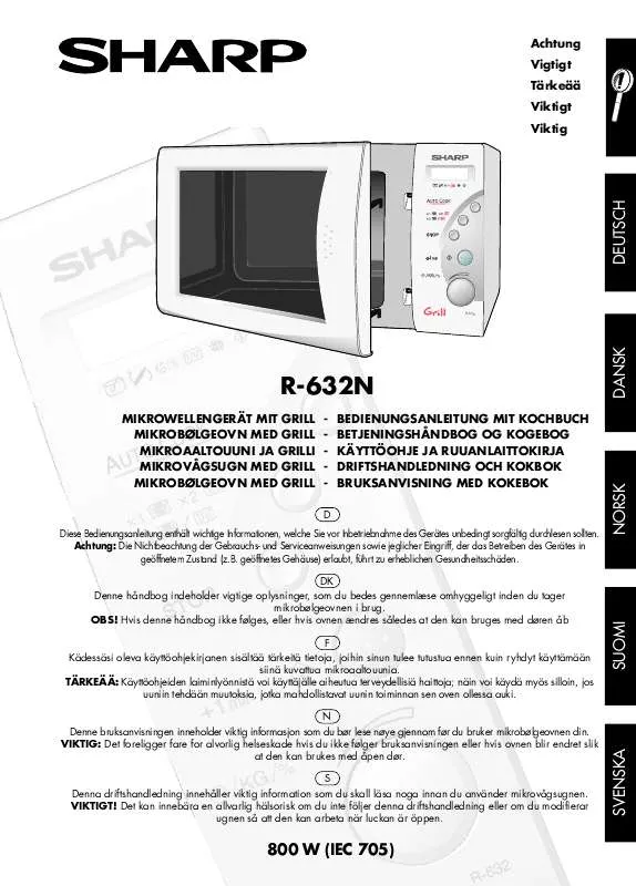 Mode d'emploi SHARP R-632N