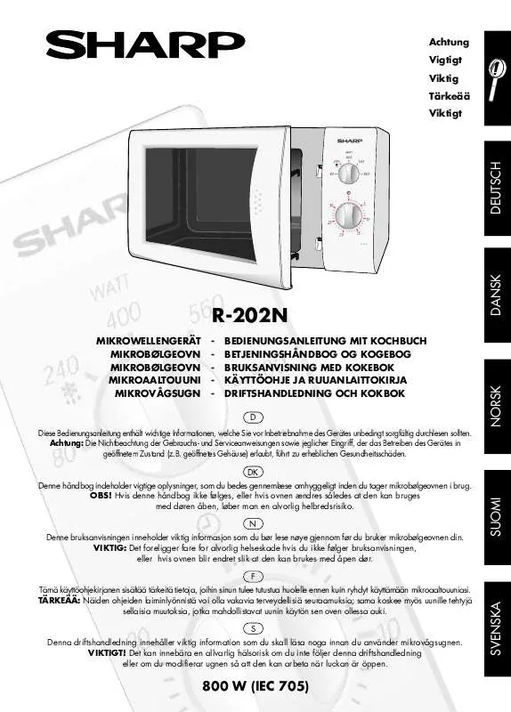 Mode d'emploi SHARP R-202