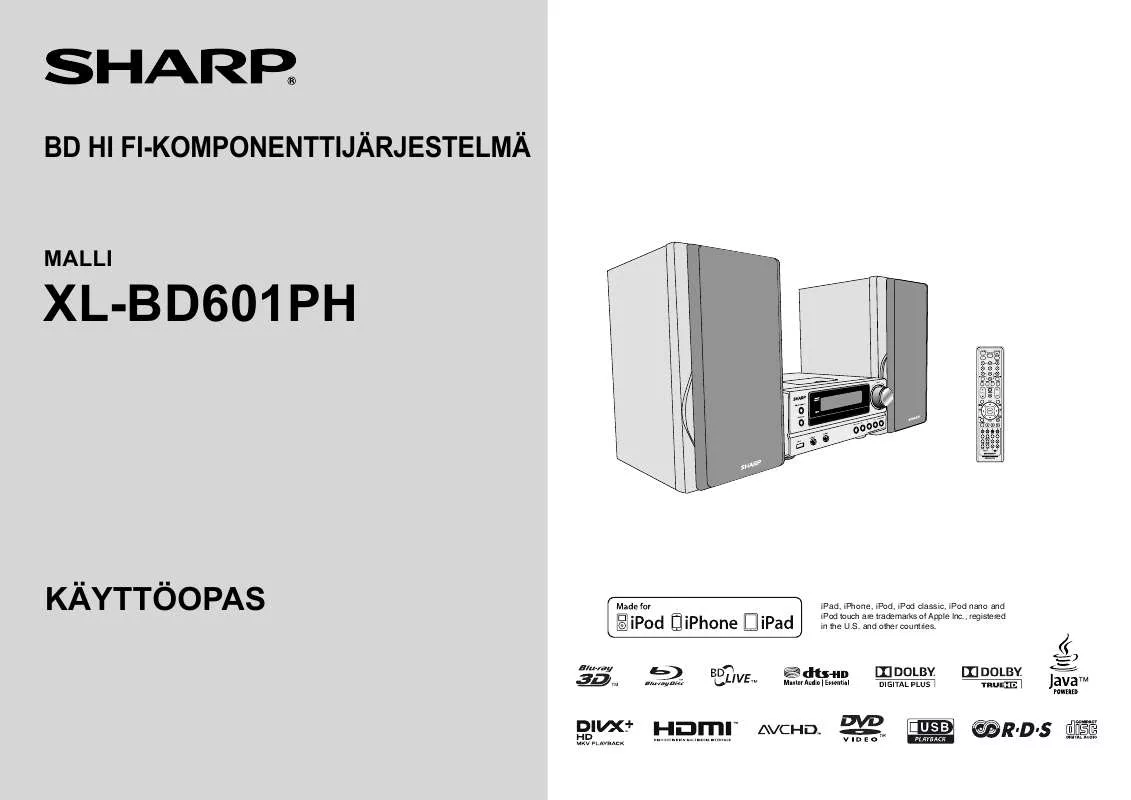 Mode d'emploi SHARP XL-BD601PH