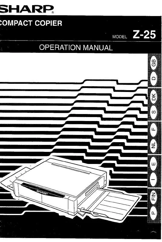 Mode d'emploi SHARP Z-25