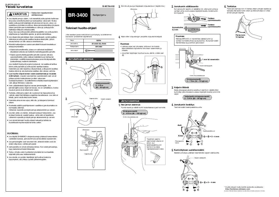 Mode d'emploi SHIMANO BR-3400