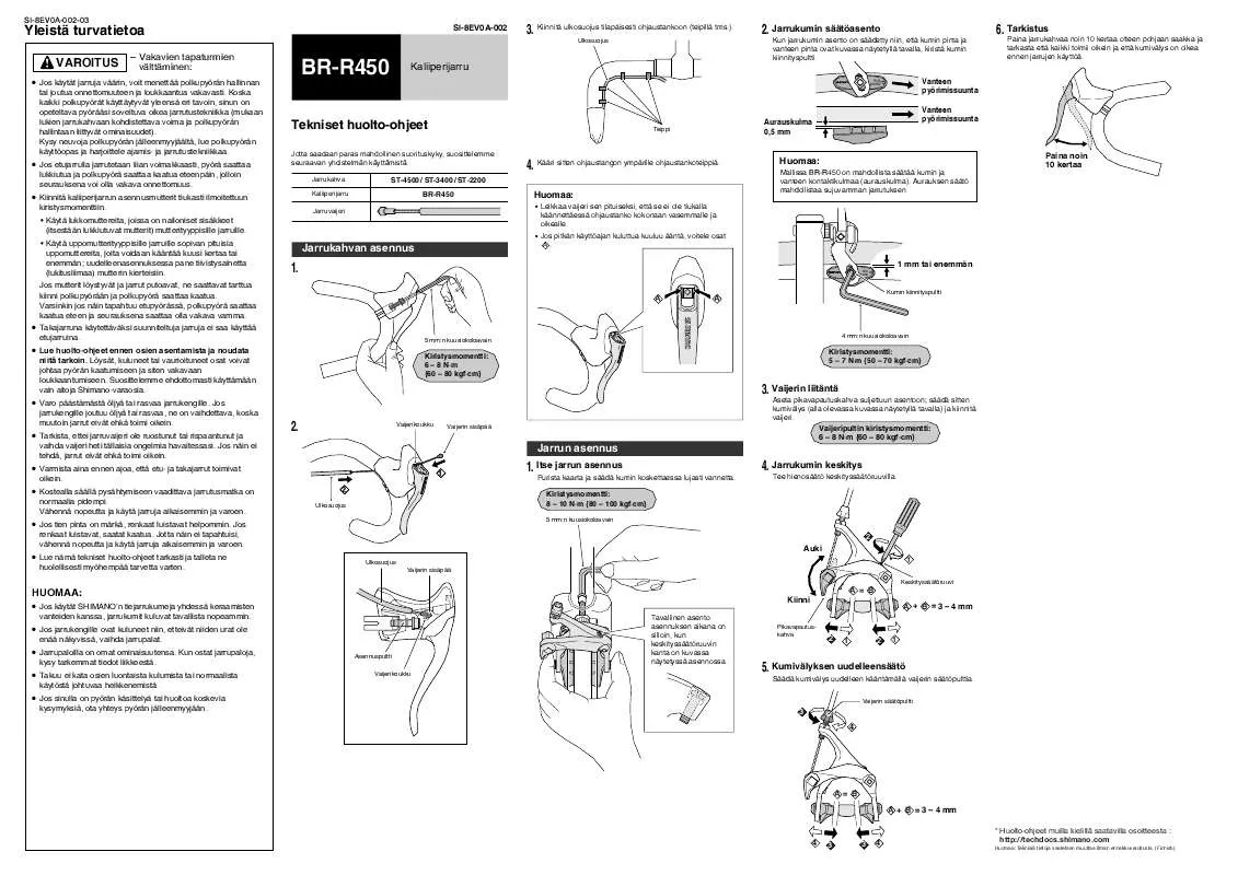 Mode d'emploi SHIMANO BR-R450