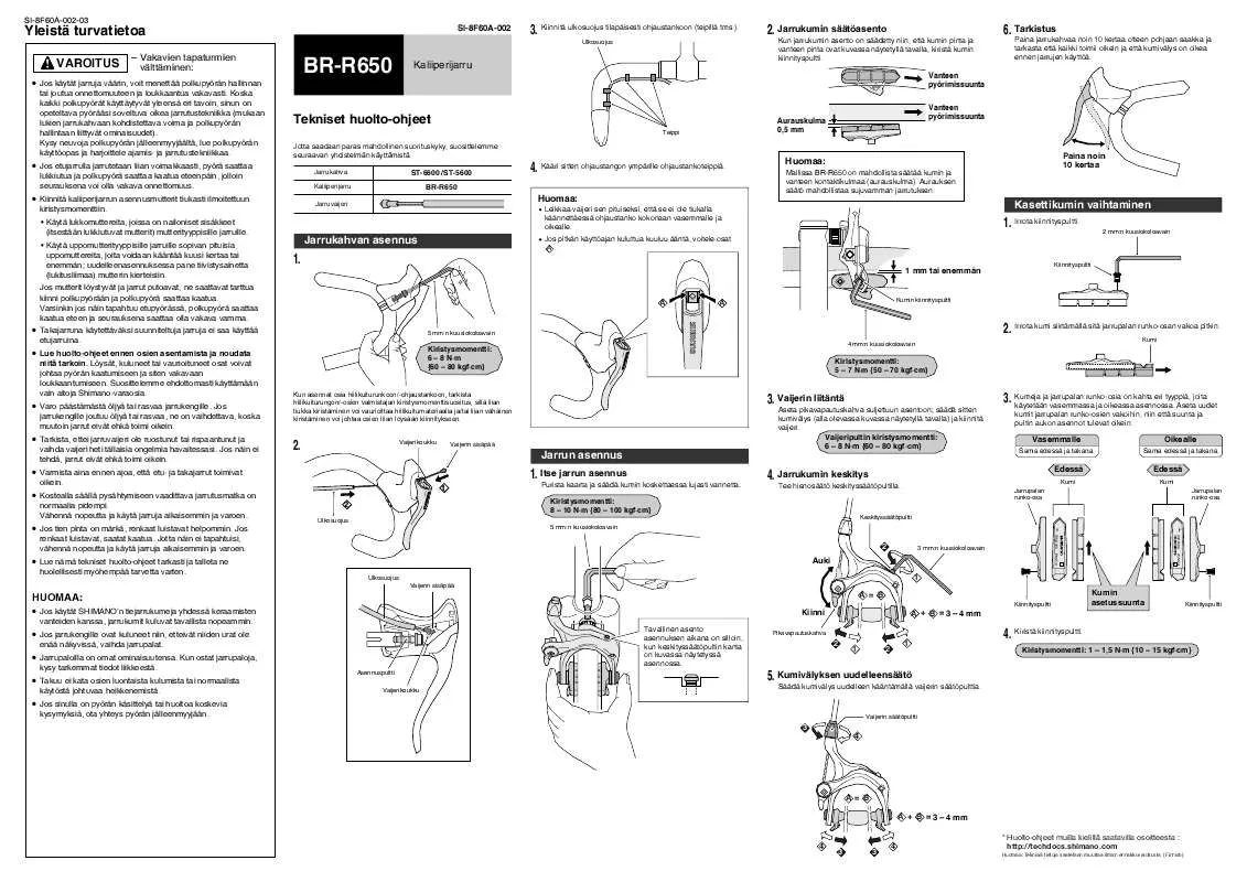 Mode d'emploi SHIMANO BR-R650