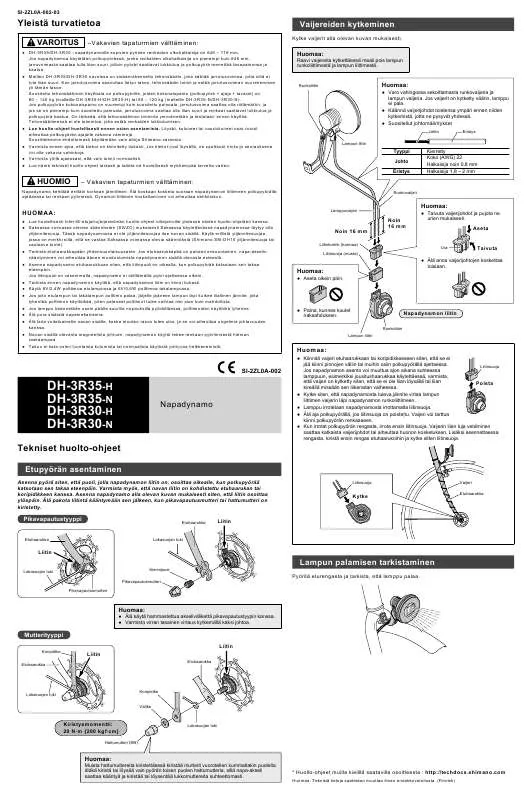 Mode d'emploi SHIMANO DH-3R30-H