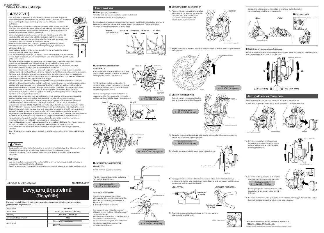 Mode d'emploi SHIMANO SI-8E80A