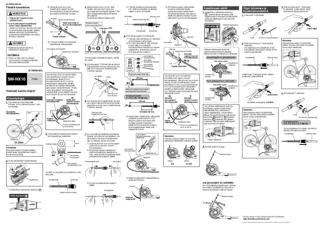 Mode d'emploi SHIMANO SM-NX10