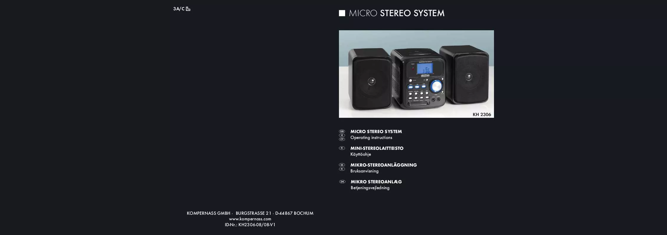 Mode d'emploi SILVERCREST KH 2306