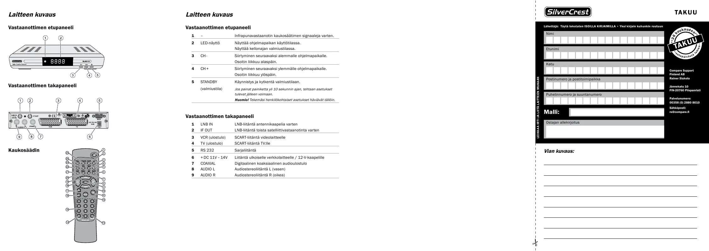 Mode d'emploi SILVERCREST SL65-12